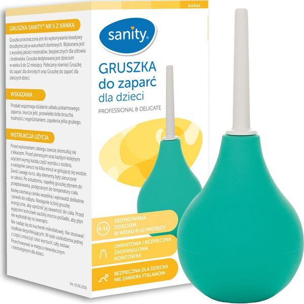 Sanity Gruszka do zaparć z kanką nr 5 1 szt.