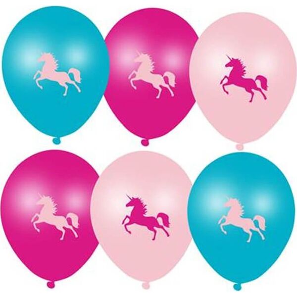 Balony Jednorożec - 28 cm - 6 szt. uniwersalny