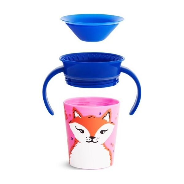 Munchkin Kubek niekapek 360 Eco Wildlove Treningowy Lis 177ml różowy