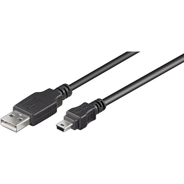 Kabel USB MicroConnect USB-A - miniUSB 10 m Czarny (USBAMB510)