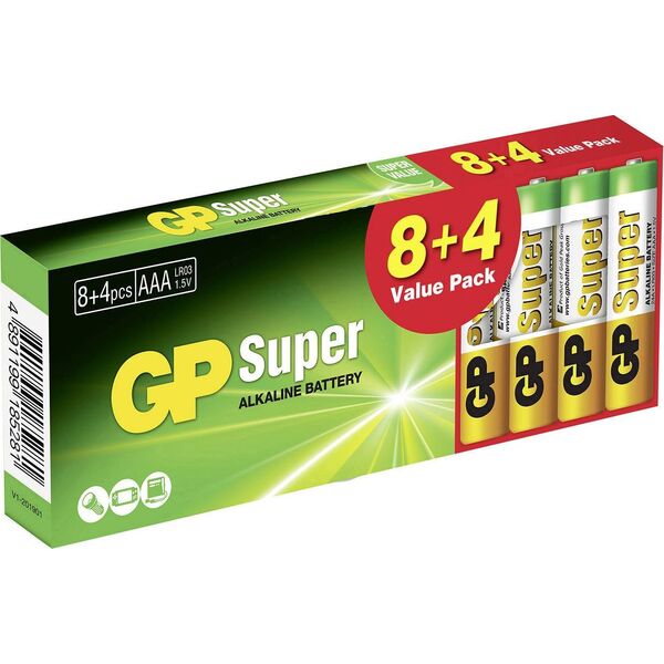 GP Bateria Super AAA / R03 12 szt.
