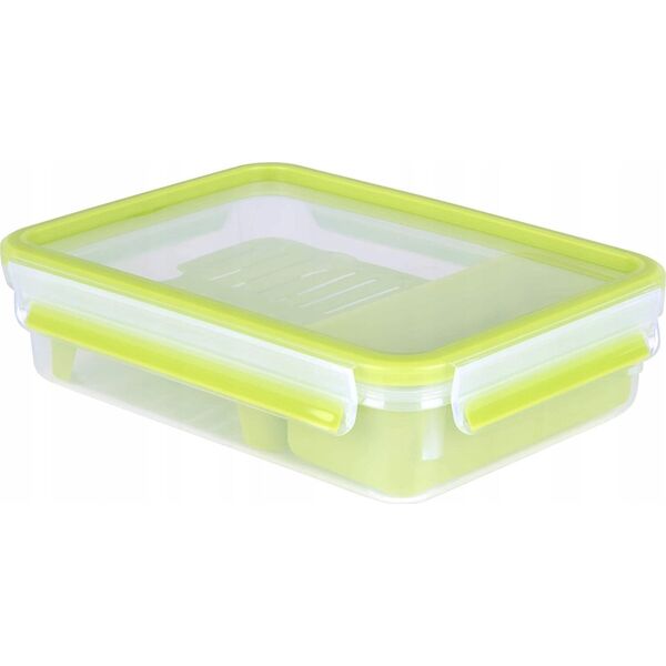 Emsa Emsa Clip&Go Brunchbox 518099 1,2l Transparent/Green