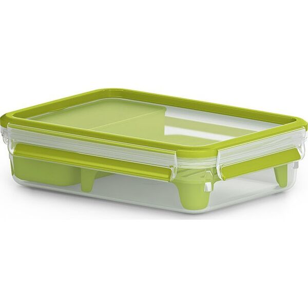 Emsa Emsa Clip&Go Brunchbox 518099 1,2l Transparent/Green
