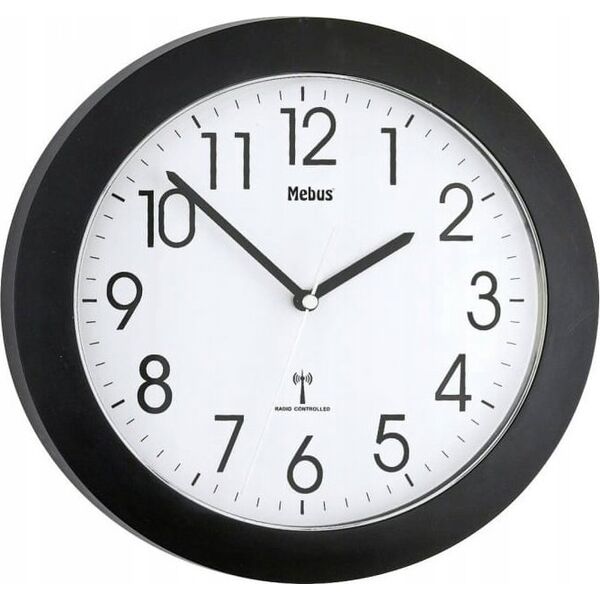 Mebus Mebus 52450 wireless wall clock black