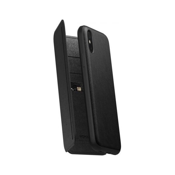 Nomad Nomad Tri-Folio Leather Rugged Black iPhone Xr
