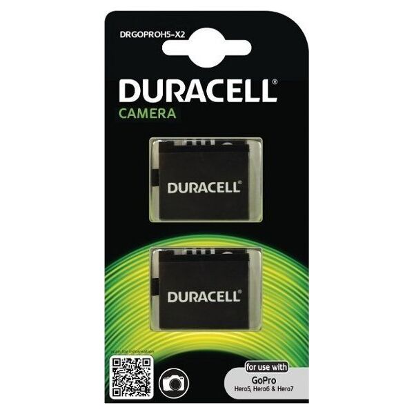 Duracell 1x2 Duracell Li-Ion bat. 1250mAh for GoPro Hero 5/Hero 6/Hero 7