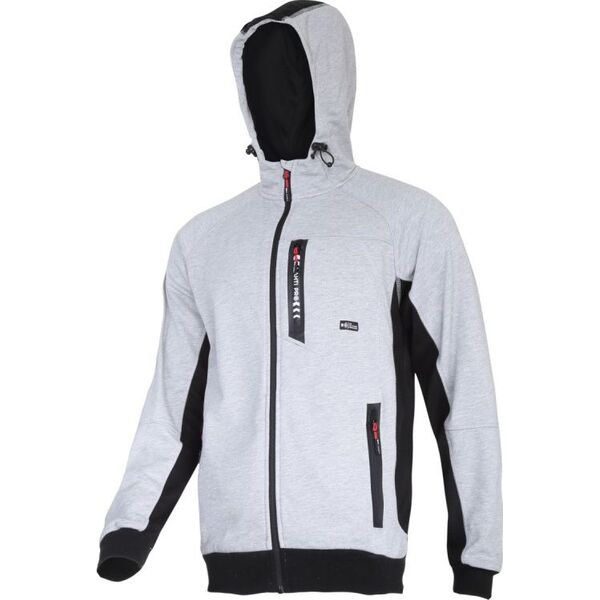 Lahti Pro bluza z kapturem i suwakiem szaro-czarna, "3XL" (L4012606)