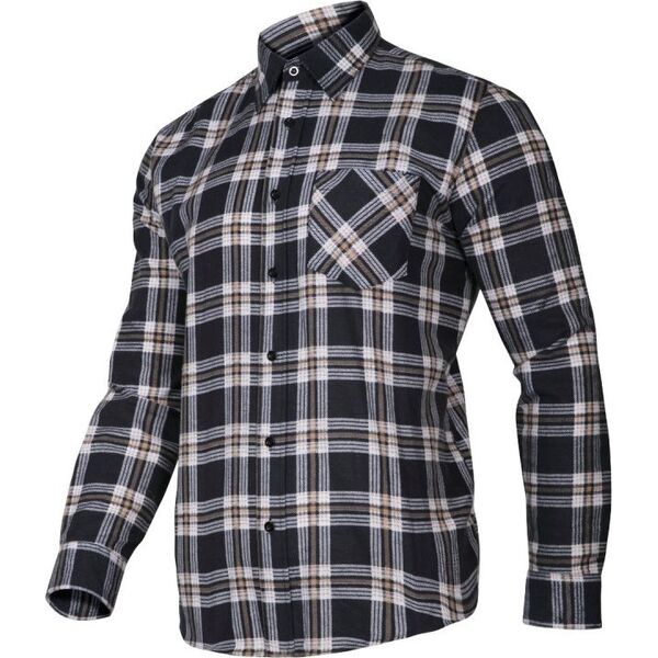 Lahti Pro koszula flanelowa granat-beż, 120G/M2, "3XL" (LPKF23XL)