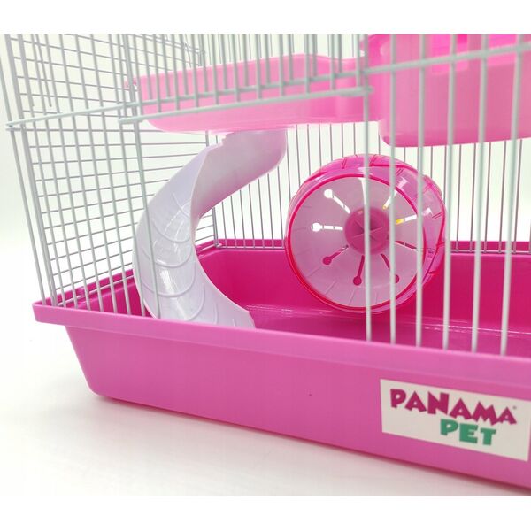 Panama Pet Panama Pet klatka dla gryzoni 27x20,5x25,5 cm biało/różowa