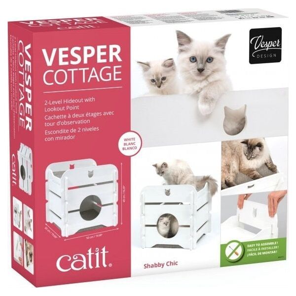 Domek dla kota Catit Vesper Cottage 50x50x49cm, Biały