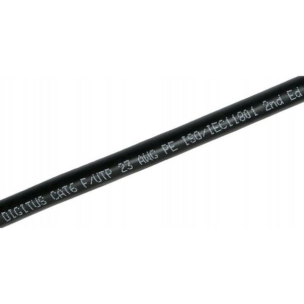 Digitus Kabel teleinformatyczny F/UTP kat.6 PE AWG 23/1 szpula czarny zewnętrzny żelowany DK-TP622 /305m/