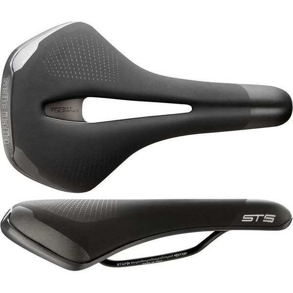Selle Italia Siodło SELLE ITALIA SPORTOURING ST 5 FLOW L (id match - L2) Fec Alloy 7x9, soft-tek, czarne (NEW)
