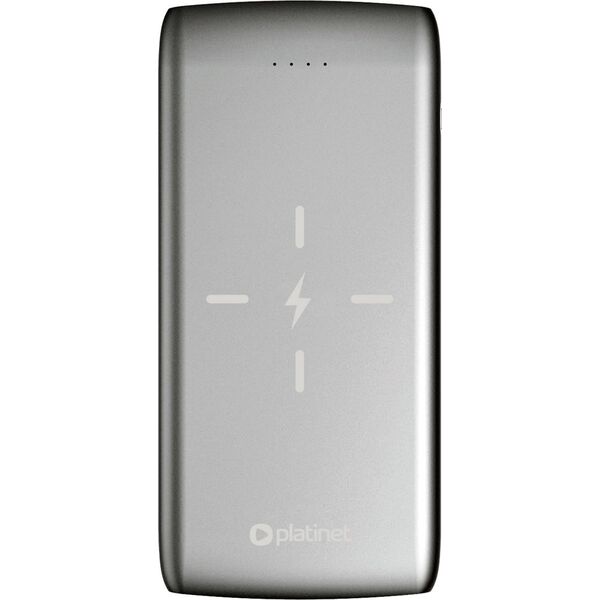 Powerbank Platinet Wireless 10000mAh Srebrny