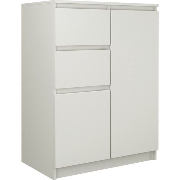 Topeshop KOMODA SZAFKA 2D2S 70CM BIEL DRZWI SZUFLADY