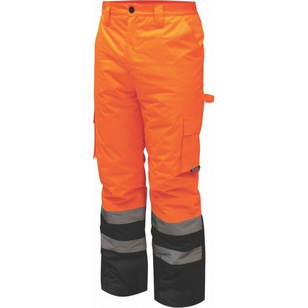 Dedra spodnie ocieplane odblaskowe rozmiar XXL, pomarańczowe (BH80SP2-XXL)