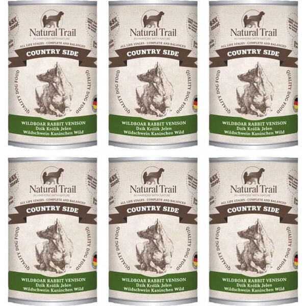 Natural Trail NATURAL TRAIL PIES pusz.400g COUNTRY WILDBOAR, RABBIT, VENISON /6