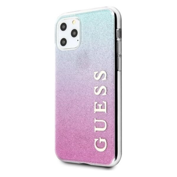 Guess Guess GUHCN65PCUGLPBL iPhone 11 Pro Max różowo-niebieski/pink blue hard case Glitter Gradient uniwersalny
