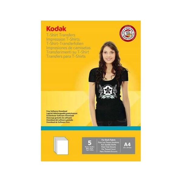 Kodak KODAK CAT 5740-022 Papier Kodak Dark T-Shirt Transfers A4 5 ARK.