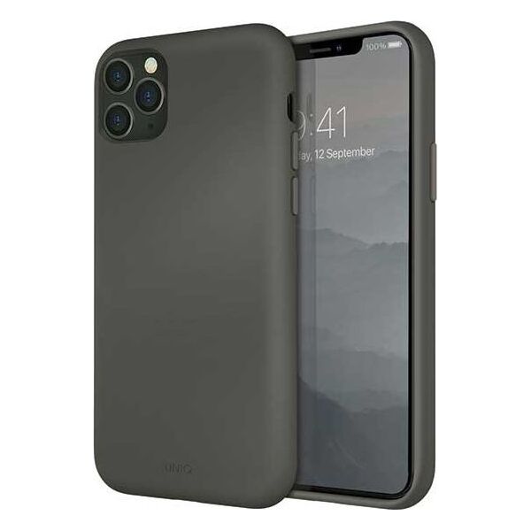 Uniq UNIQ etui Lino Hue iPhone 11 Pro Max szary/moss grey