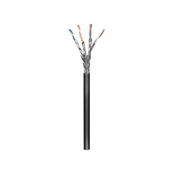Goobay Goobay 57197 CAT 6 outdoor network cable, S/FTP (PiMF), black, 100 m