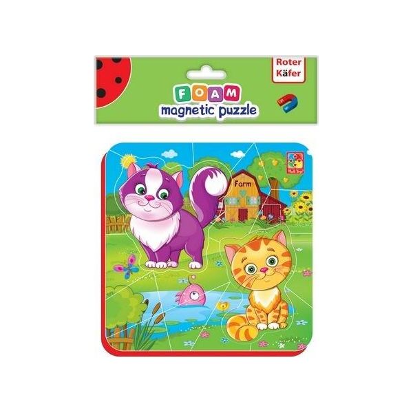Roter Kafer Miękkie magnetyczne puzzle Kotki na wsi