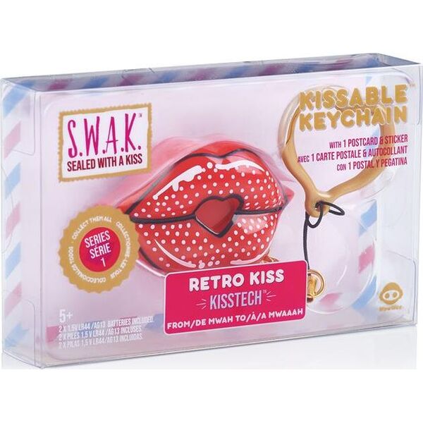 Breloczek WowWee S.W.A.K Interaktywne całuśne usta- brelok Retro Kiss