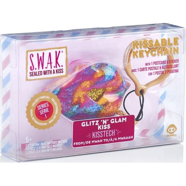 Breloczek WowWee S.W.A.K Interaktywne całuśne usta- brelok Glitz n Glam Kiss