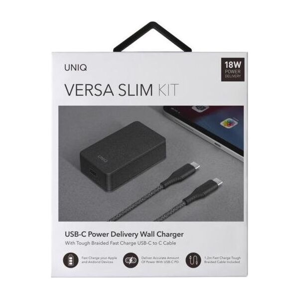 Ładowarka Uniq Versa Slim 1x USB-C 3 A (UNIQ136BLK)