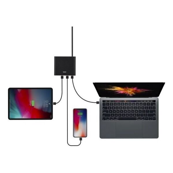 Ładowarka Uniq Surge 2x USB-A 2x USB-C 3 A (UNIQ135BLK)