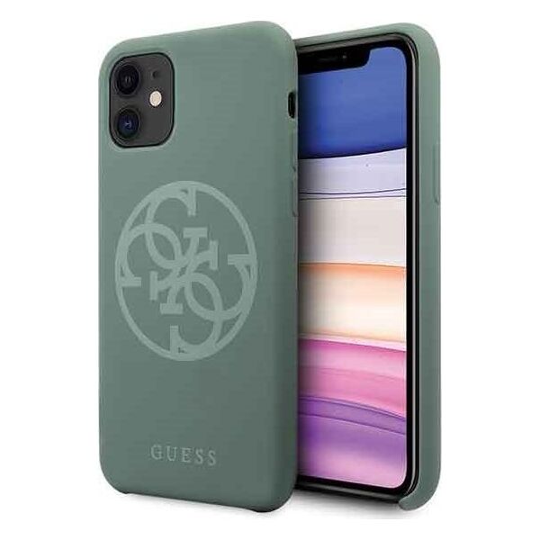 Guess Guess GUHCN58LS4GKA iPhone 11 Pro khaki hard case Silicone 4G Tone On Tone