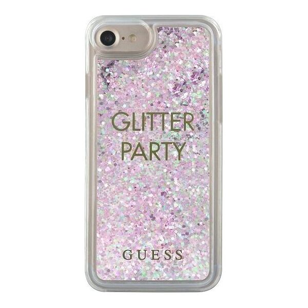 Guess Guess GUHCP7GLUQPU iPhone 6/7/8 fioletowy/purple hard case Liquid Glitter Party