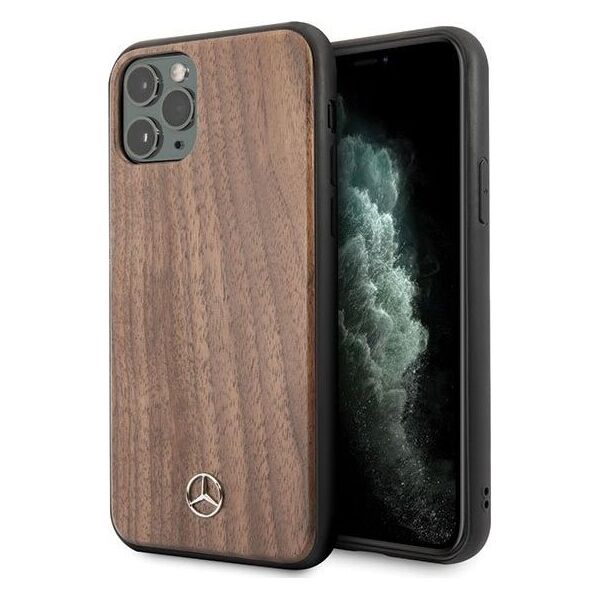 Mercedes Mercedes MEHCN65VWOLB iPhone 11 Pro Max hard case brązowy/brown Wood Line Walnut