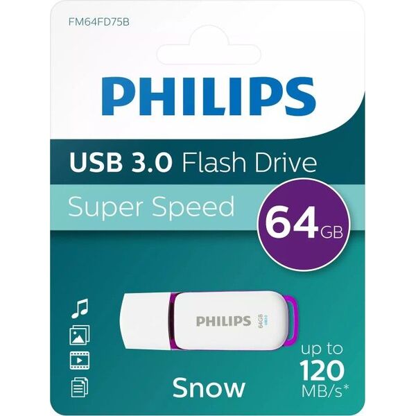 Pendrive Philips Snow Edition, 64 GB  (FM64FD75B/00)