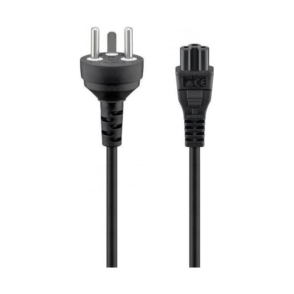 Kabel zasilający Goobay Power Cable Type K (DK) to C5. Black. 2.0 m.