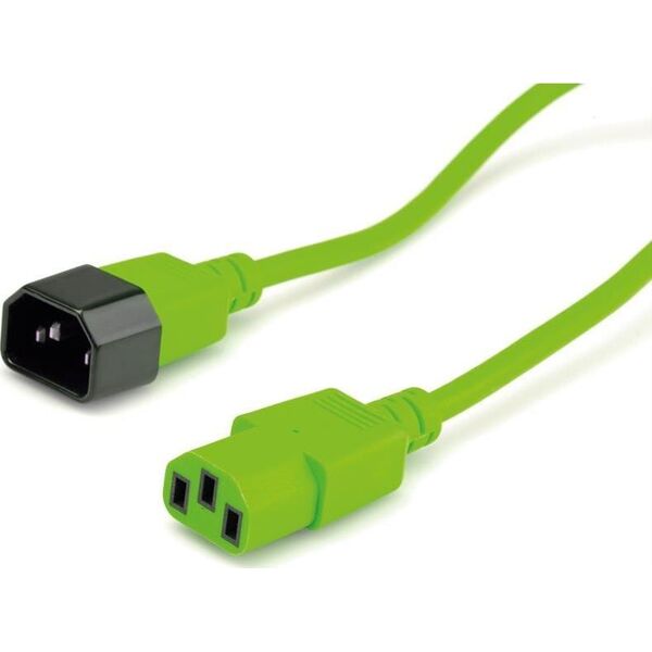 Kabel zasilający Roline ROLINE Power Cable C14 to C13. Green. 1.8m