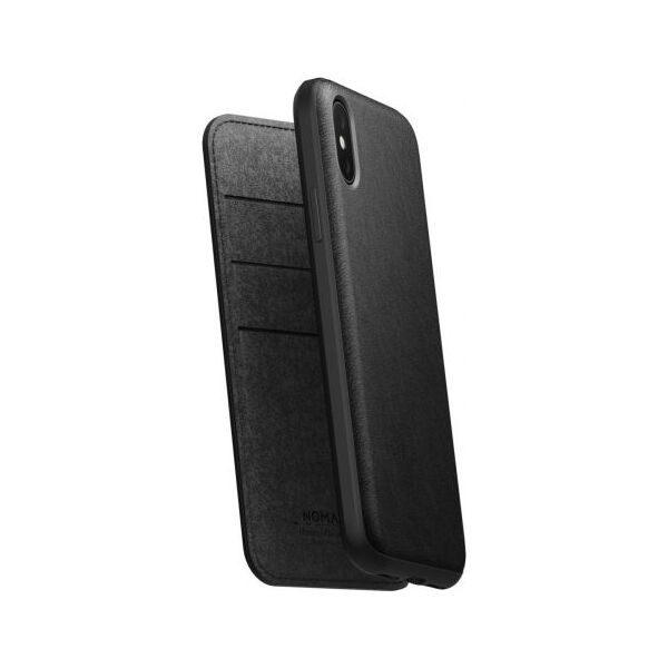 Nomad NOMAD Folio Leather Rugged Black | iPhone Xr