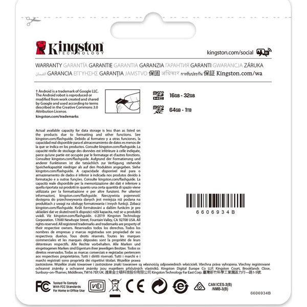 Karta Kingston Canvas Select Plus MicroSD 512 GB Class 10 UHS-I/U3 A1 V30 (SDCS2/512GBSP)