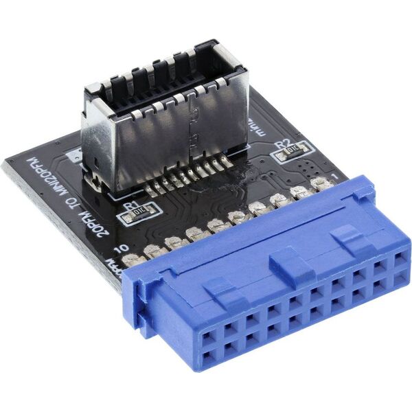 InLine USB 19 pin - USB 20 pin, Czarny (33446B)