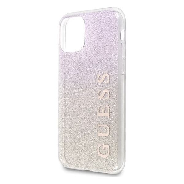 Guess Guess GUHCN65PCUGLGPI iPhone 11 Pro Max różowo-złoty/gold pink hard case Gradient Glitter