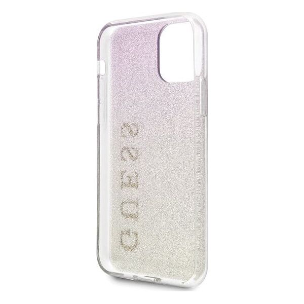 Guess Guess GUHCN65PCUGLGPI iPhone 11 Pro Max różowo-złoty/gold pink hard case Gradient Glitter