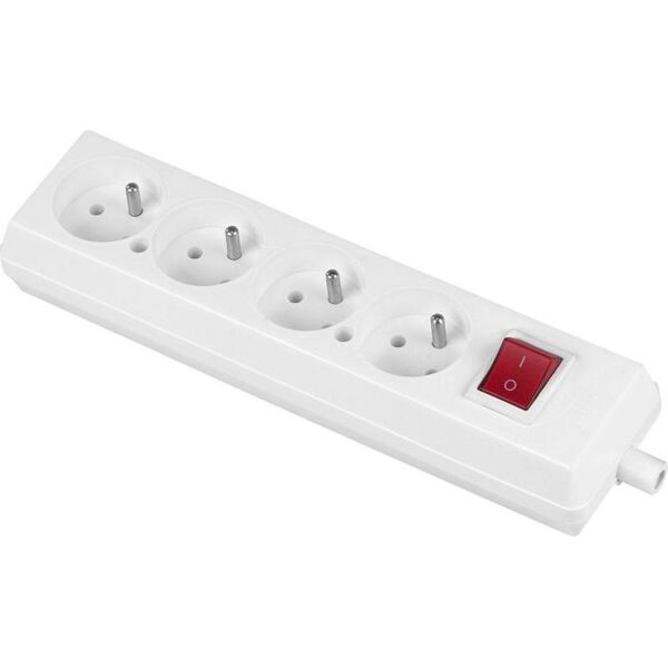 Volteo GNIAZDO POCZWÓRNE + WYŁĄCZNIK 16A 250V ROZBIERALNE B/U BIAŁE