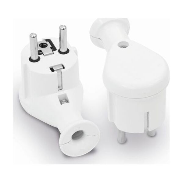 Volteo WTYCZKA KĄTOWA ROZBIERALNA UNI-SCHUKO, 2P+Z 16A, 250V BIAŁA