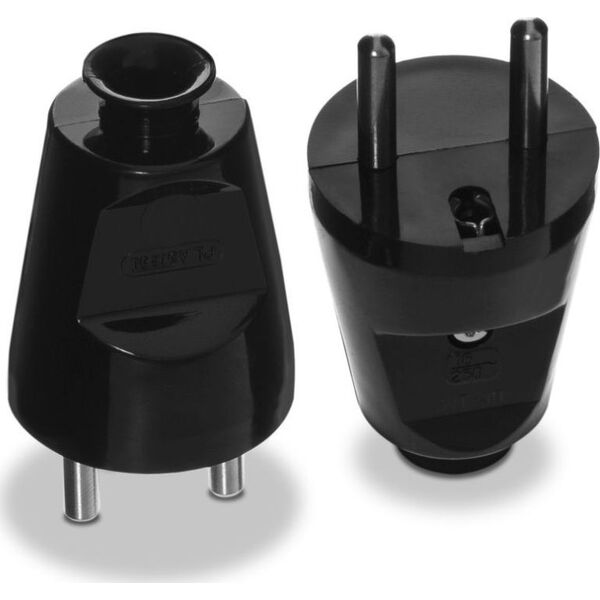 Volteo WTYCZKA PROSTA ROZBIERALNA 2P+Z, 16A, 250V CZARNA