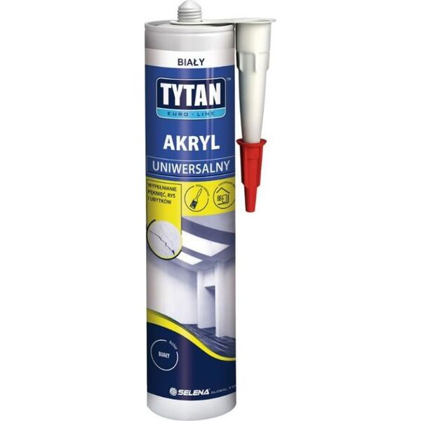 Tytan AKRYL EURO-LINE 280ML BIAŁY