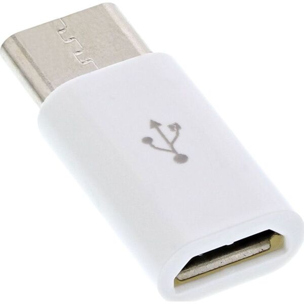 Adapter USB InLine microUSB - USB Biały  (33303I)