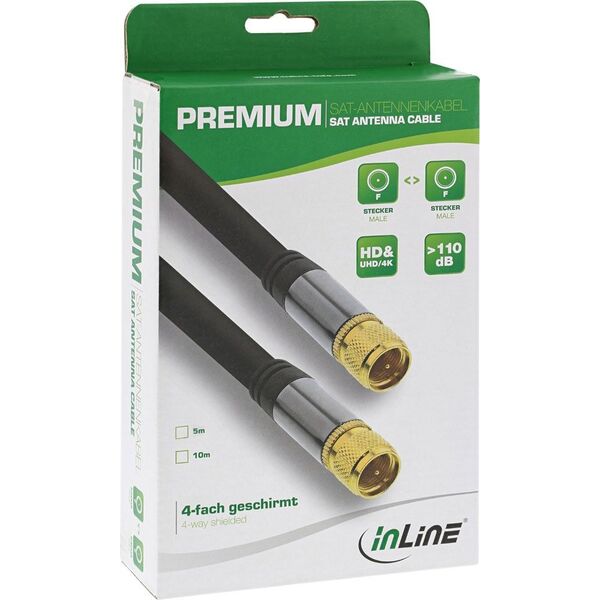 Kabel InLine Antenowy (F) 10m szary (69110P)
