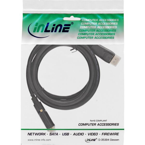 Kabel InLine DisplayPort - DVI-D 0.3m czarny (17117)