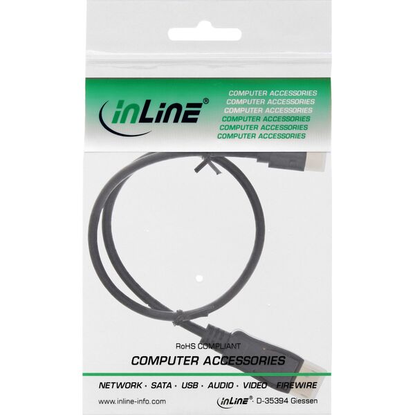 Kabel InLine DisplayPort Mini - DisplayPort 0.3m czarny (17137S)