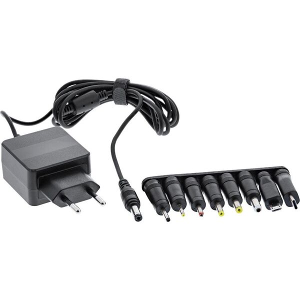 InLine Uniwersalny zasilacz do laptopa - InLine 5V / 15W z 8 wymiennymi wtyczkami - Micro-USB - USB-C