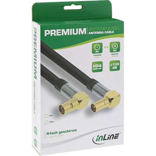 Kabel InLine Antenowy 10m szary (69210G)